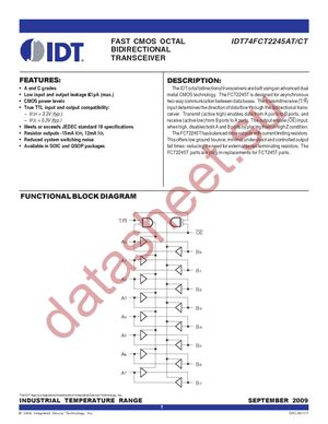 IDT74FCT2245CTQG8 datasheet  